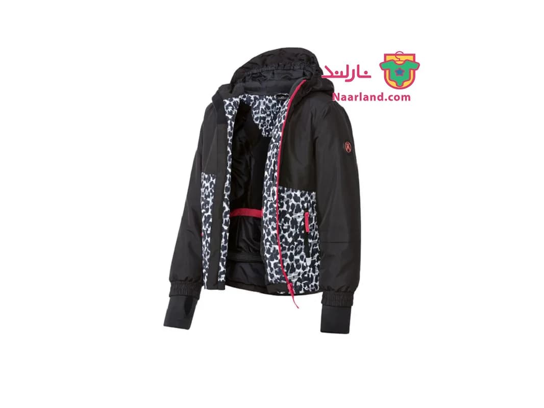 کاپشن دخترانه crivit آلمان مشکی پلنگی