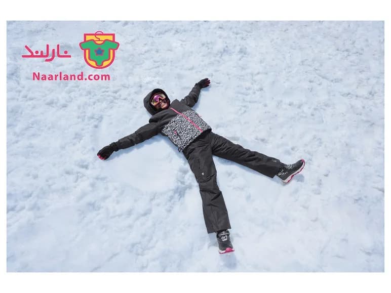 کاپشن دخترانه crivit آلمان مشکی پلنگی — تصویر ۲