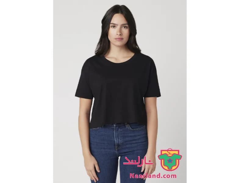 تیشرت کراپ دخترانه پپرتس آلمان (pepperts) مشکی ساده — تصویر ۲