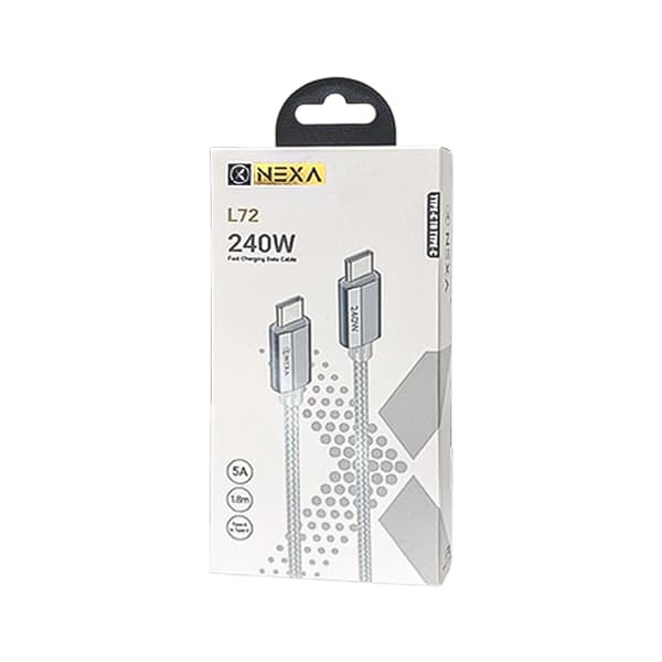 کابل دو سر تایپ سی Nexa 240W مدل L72 طول 1.8 متر — تصویر ۲