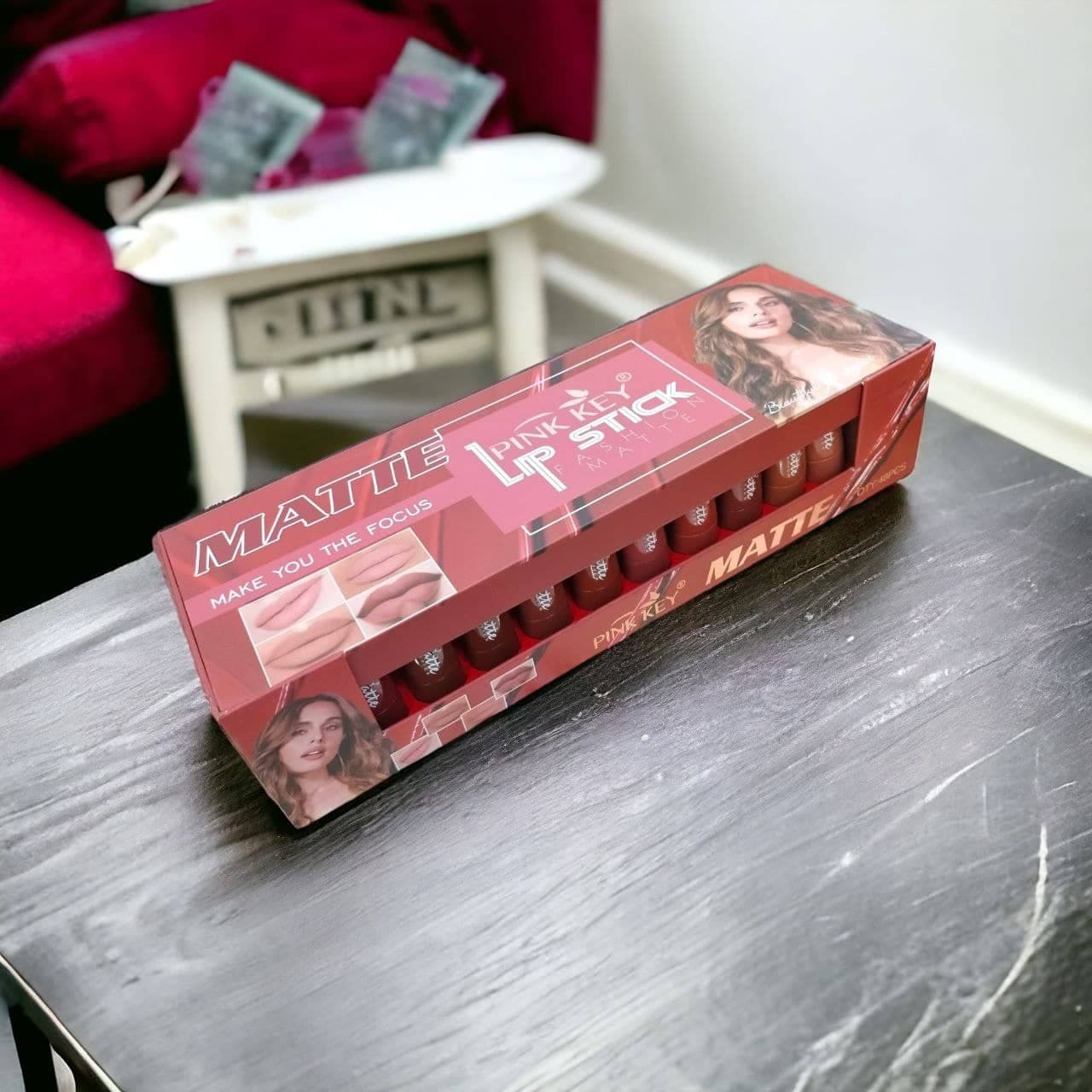 رژلب جامد مات پینک کی PINK KEY مدل فشیون مات — تصویر ۳