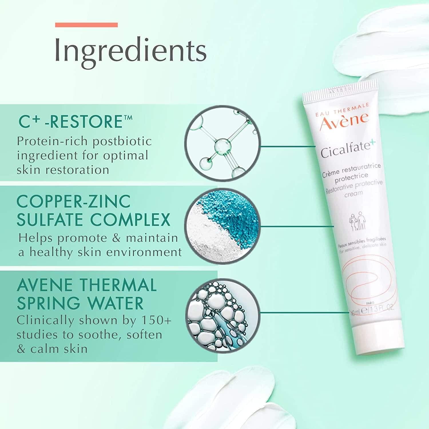 کرم ترمیم کننده سیکالفیت پلاس اون Avene Cicalfate Plus Cream — تصویر ۳