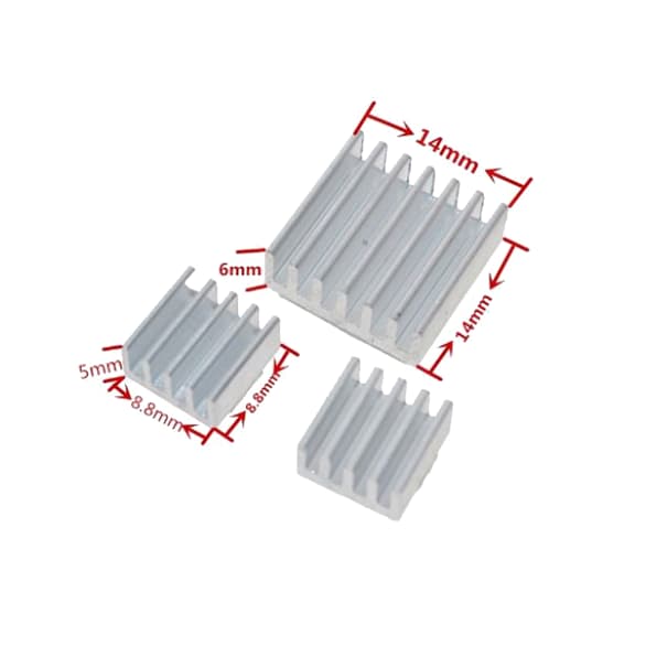 هیت سینک 3 تیکه آلومینیومی مناسب رزبری پای — تصویر ۲