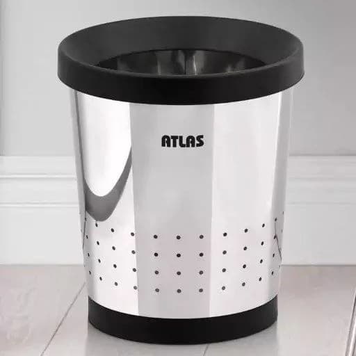 سطل تحریر 10 لیتر اطلس ATLAS استیل براق مدل پارمیس کد 375 — تصویر ۲