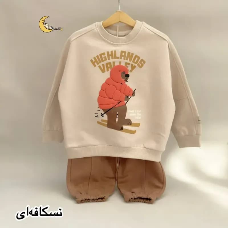 ست دورس و شلوار توکرکی زمستانی بچگانه طرح سیمپسون مناسب 18 ماه تا 4 سال — تصویر ۱۱