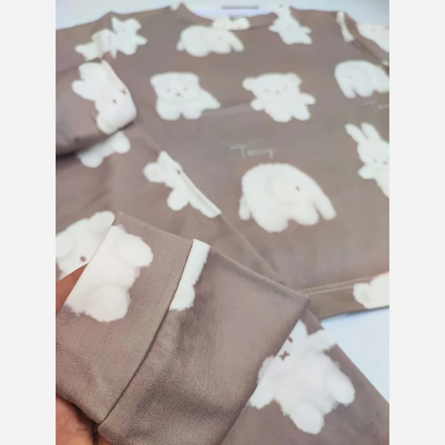 ست تیشرت و شلوار بچگانه طرح حیوانات جنس پنبه ای لطیف و باکیفیت — تصویر ۵