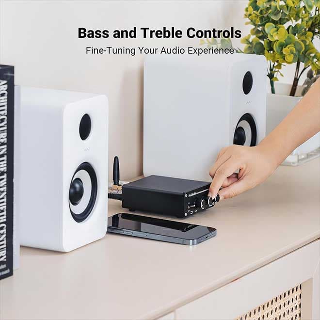 آمپلی فایر رومیزی استریو بلوتوث تقویت کننده 200 وات Fosi Audio BT20A — تصویر ۴