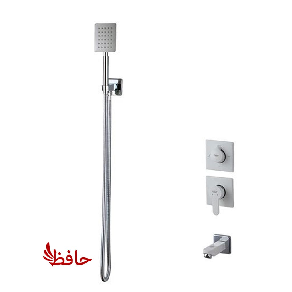 شیر حمام توکار راسان مدل ویوات فلت شیری کروم کلاس 4