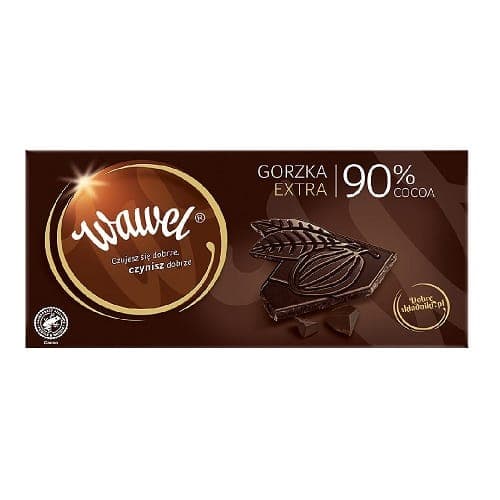 شکلات تلخ 90 درصد واول Wawel وزن 90 گرم — تصویر ۲