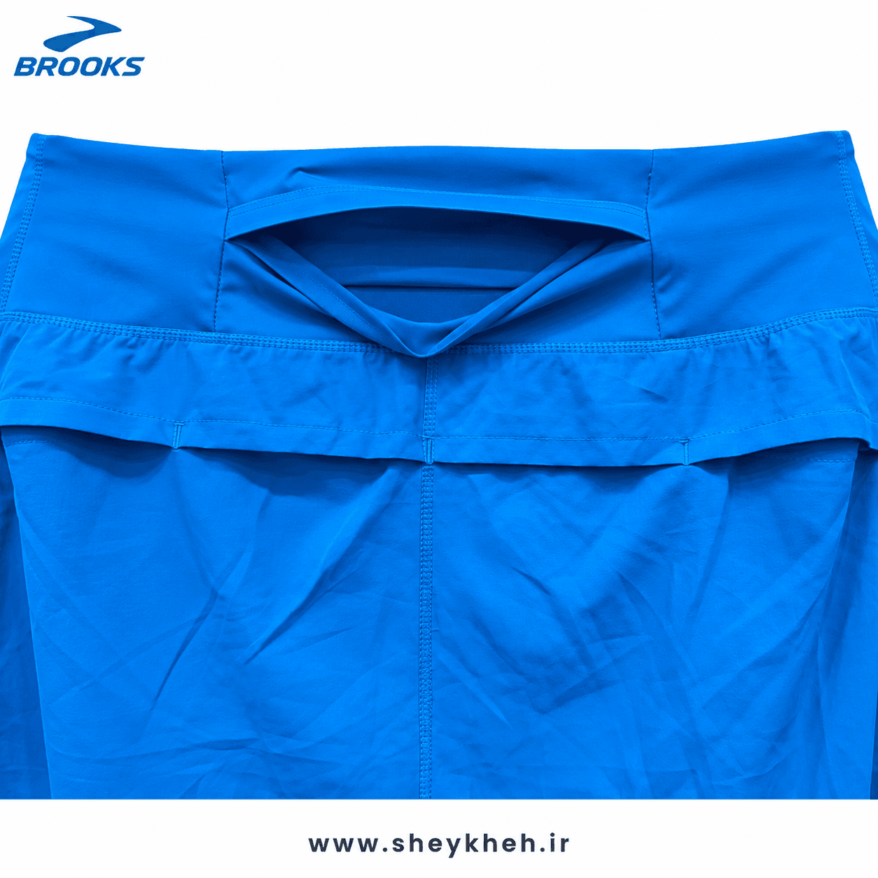 شورت ورزشی مردانه آبی بروکس Brooks Sherpa 5″ Short مدل 221465480.040 — تصویر ۳