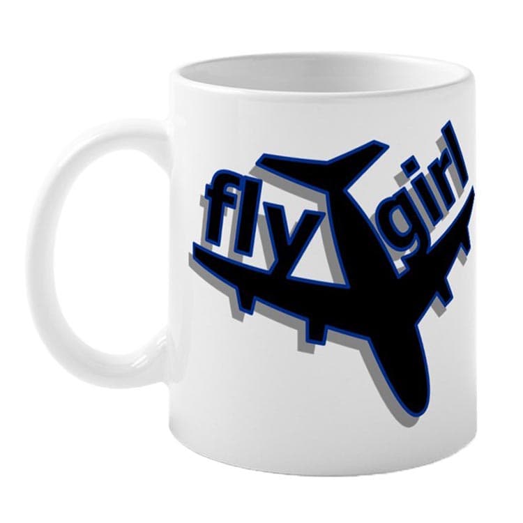 ماگ خلبانی طرح Fly girl