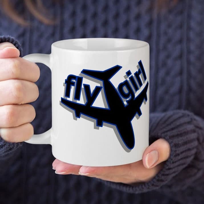 ماگ خلبانی طرح Fly girl — تصویر ۲
