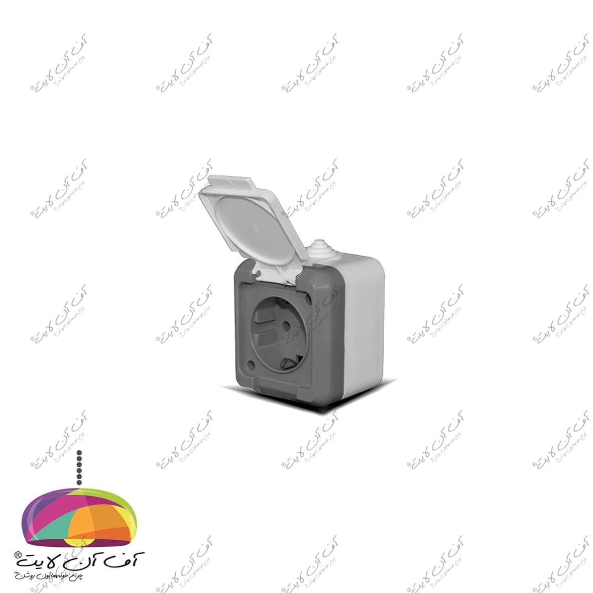 کلید و پریز مدل روکار بارانی خیام الکتریک — تصویر ۳