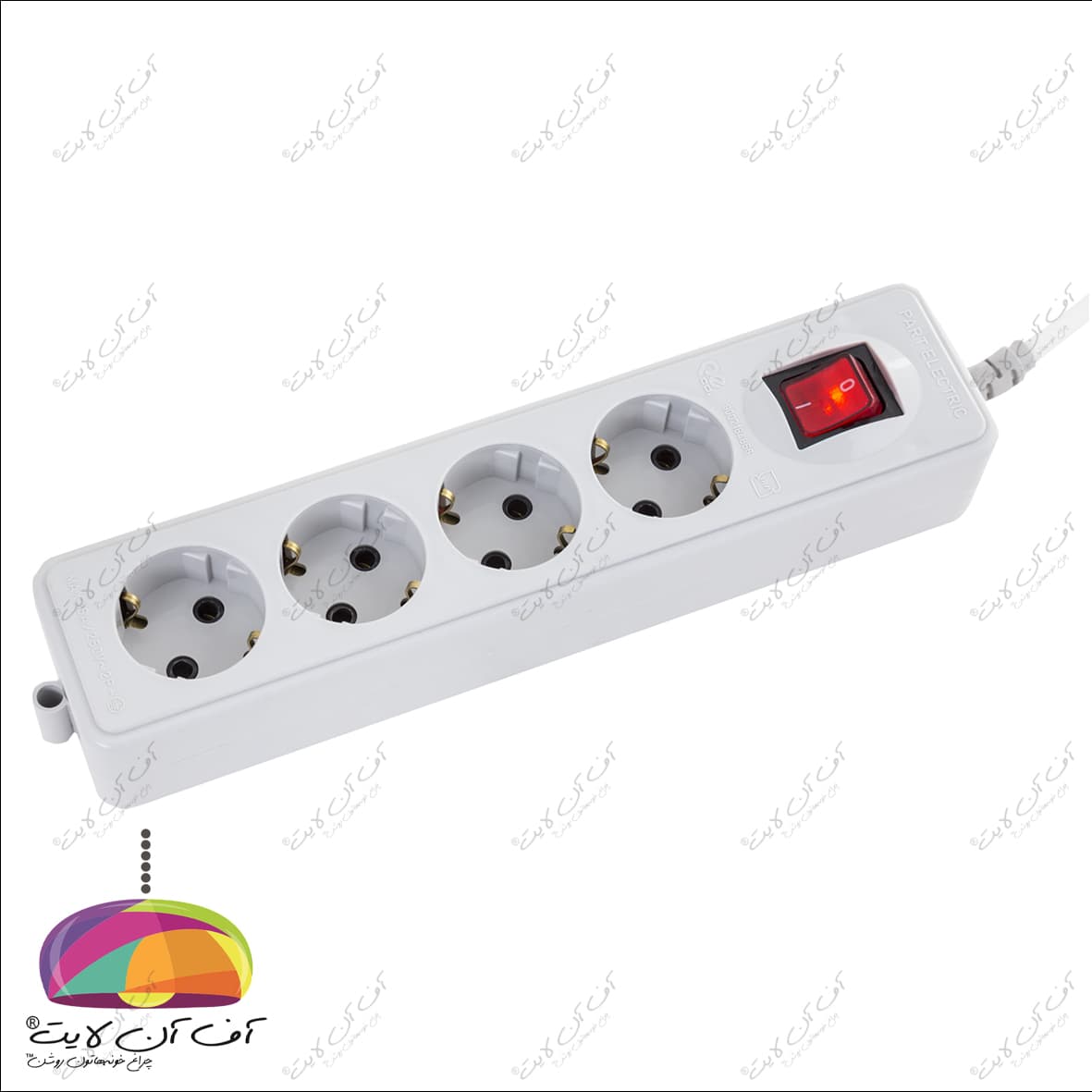 چند راهی چهارخانه ارت دار با کلید مدل نیک پارت الکتریک