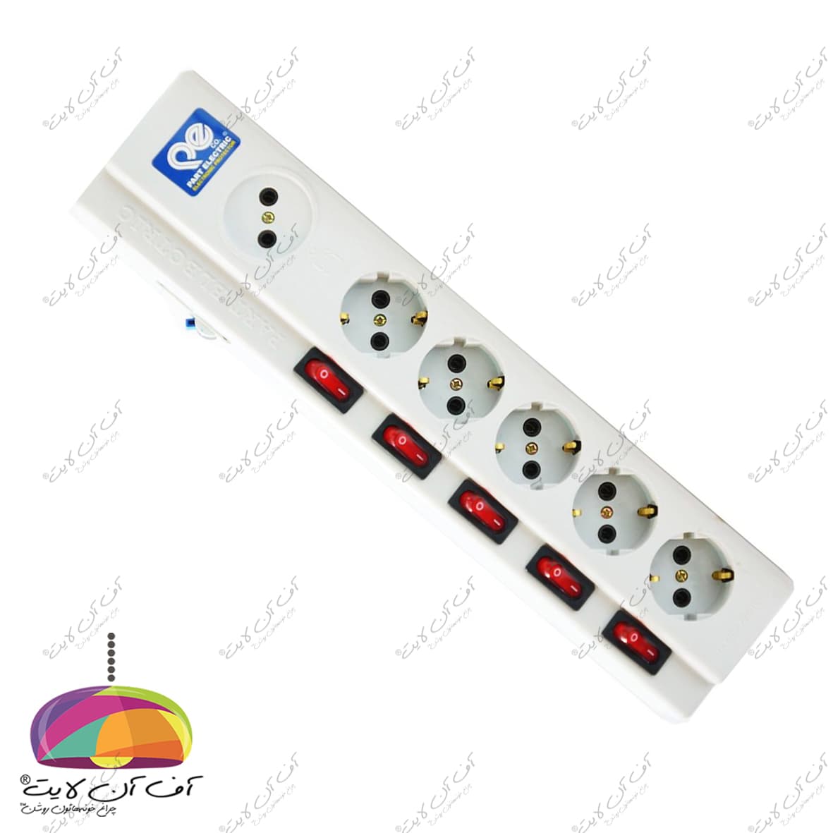 چند راهی ۵+۱ با فیوز مینیاتوری ارت دار پارت الکتریک — تصویر ۲