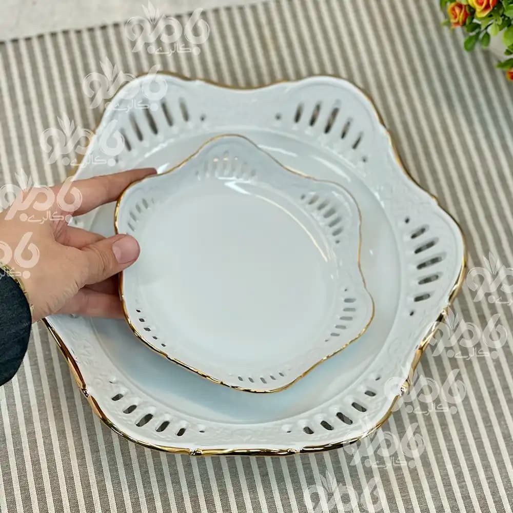 دیس گرد مشبک چینی مقصود — تصویر ۴