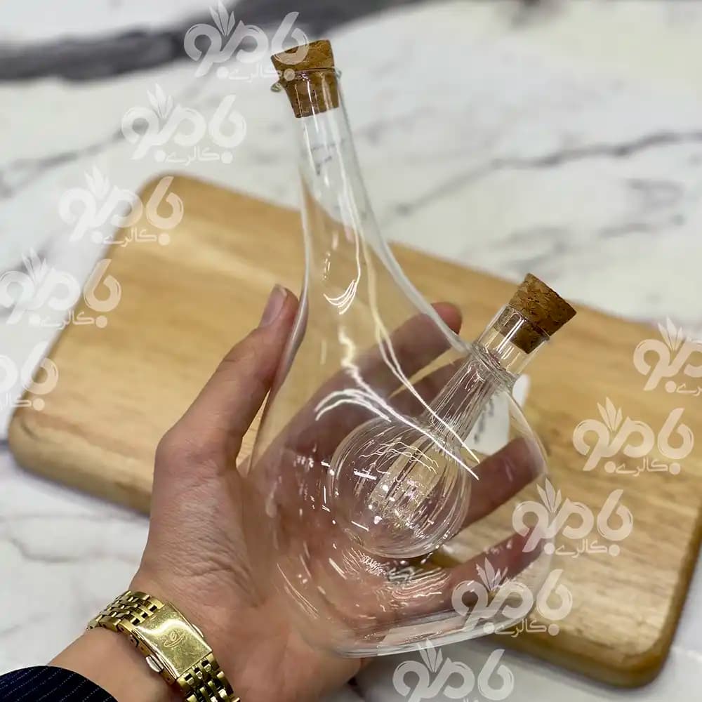 بطری پیرکس آبلیمو دوجداره قیفی تپل 27 — تصویر ۲