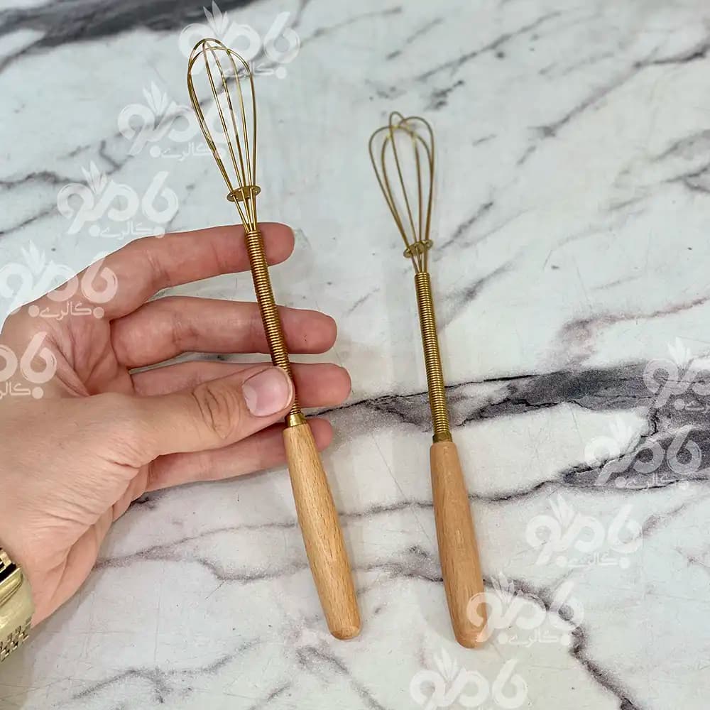 همزن کافی چوبی مینی کوچک B24 طلایی