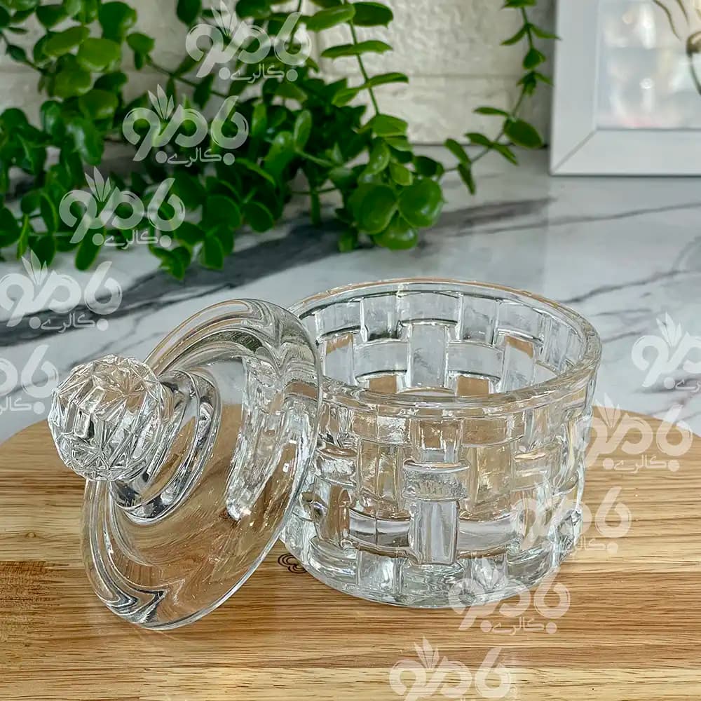 قندان شیشه ای حصیری دنیز — تصویر ۲