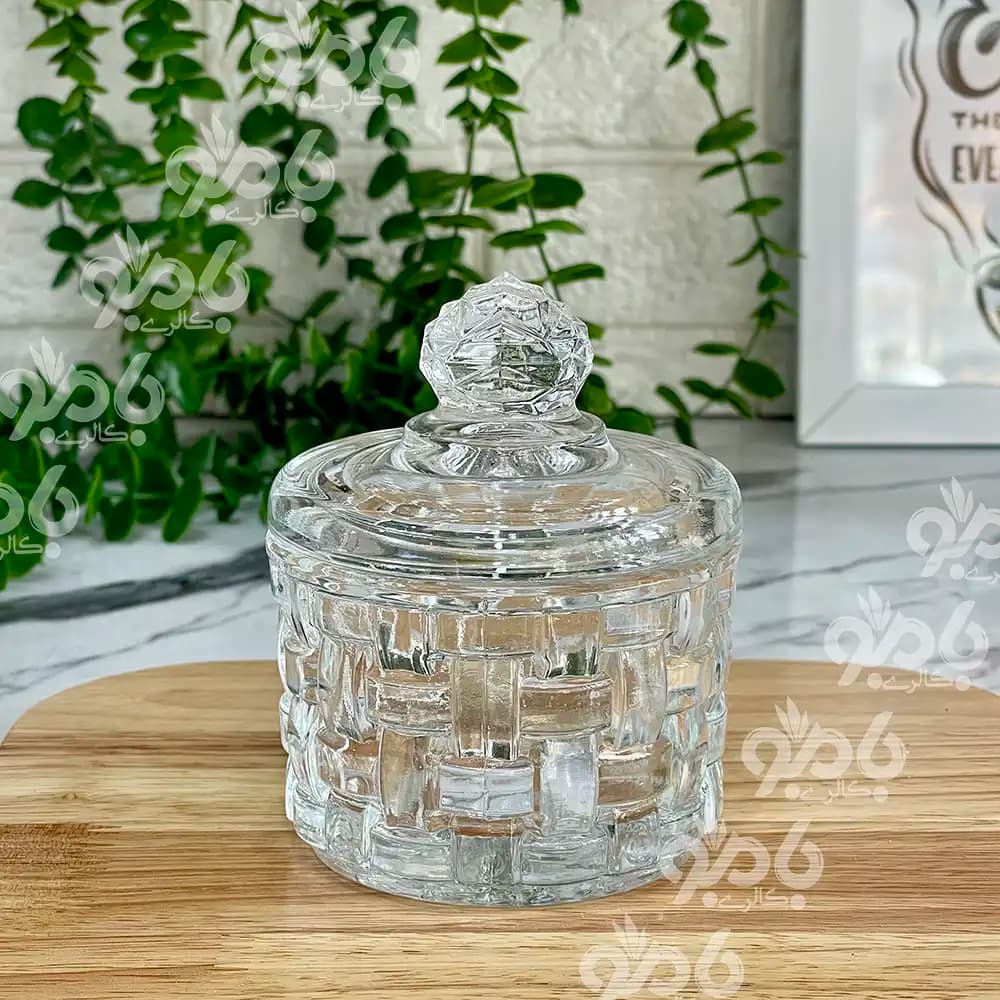 قندان شیشه ای حصیری دنیز — تصویر ۳