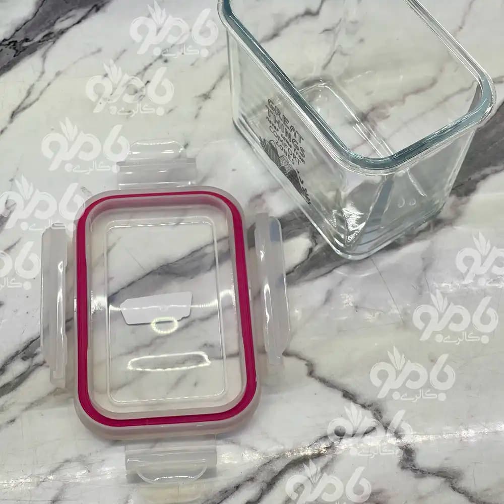 ظرف شیشه ای 920میل چاپدار لیمون 2227 — تصویر ۳