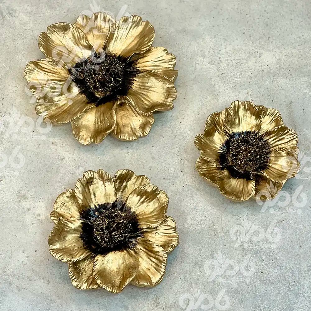 دیوارکوب رزین گل 3تکه زنبق