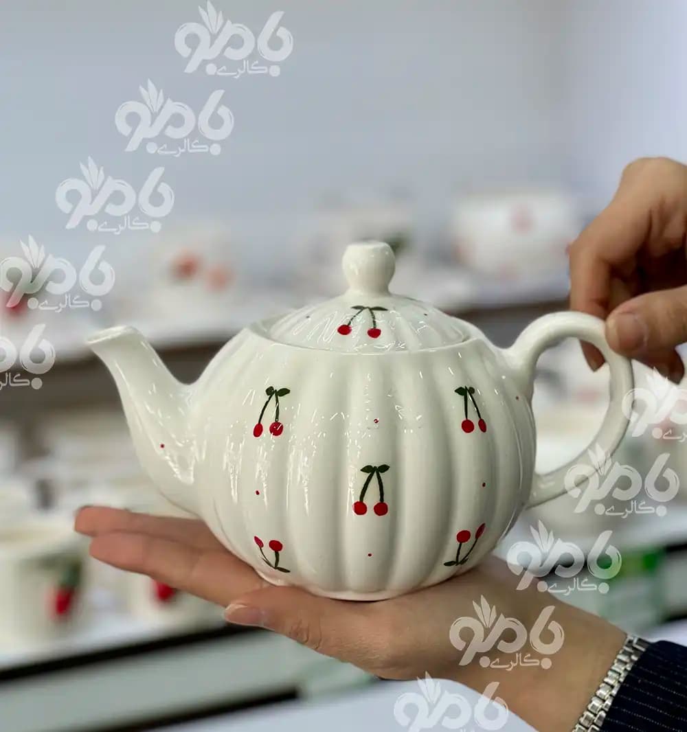 قوری سرامیکی تکست دالبری آلبالو ساده — تصویر ۲