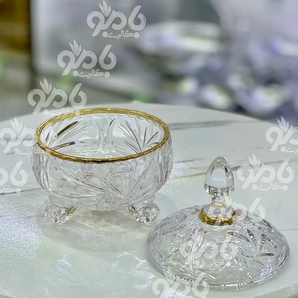 قندان وارداتی سه پایه پریما لب طلا — تصویر ۲