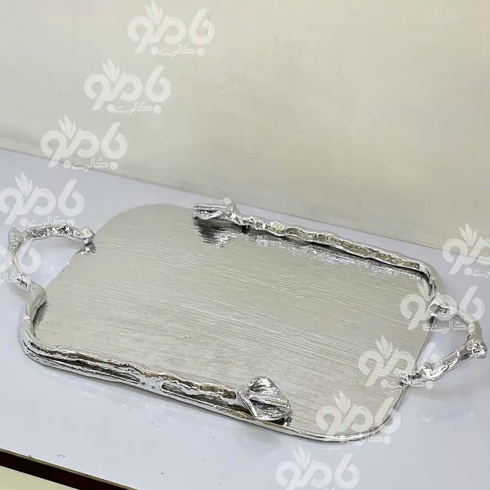 سینی مستطیل آلومینیوم لیلیوم 290/410 سیلور