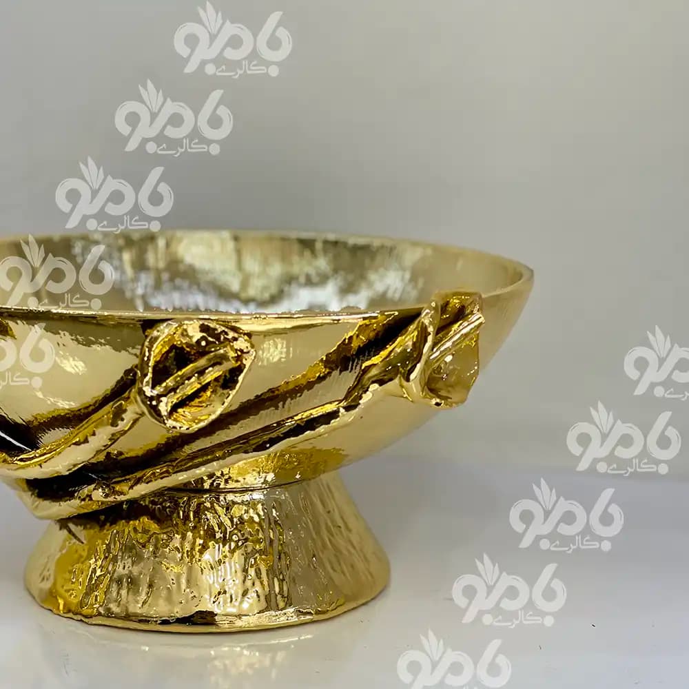 آجیل خوری آلومینیوم لیلیوم 290/407 طلایی — تصویر ۲
