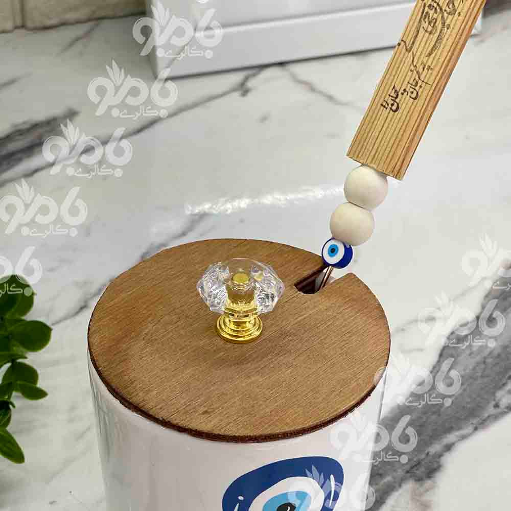 بانکه گرد اسپند فارسی درب کریستال + اسپند دودکن هدیه — تصویر ۳