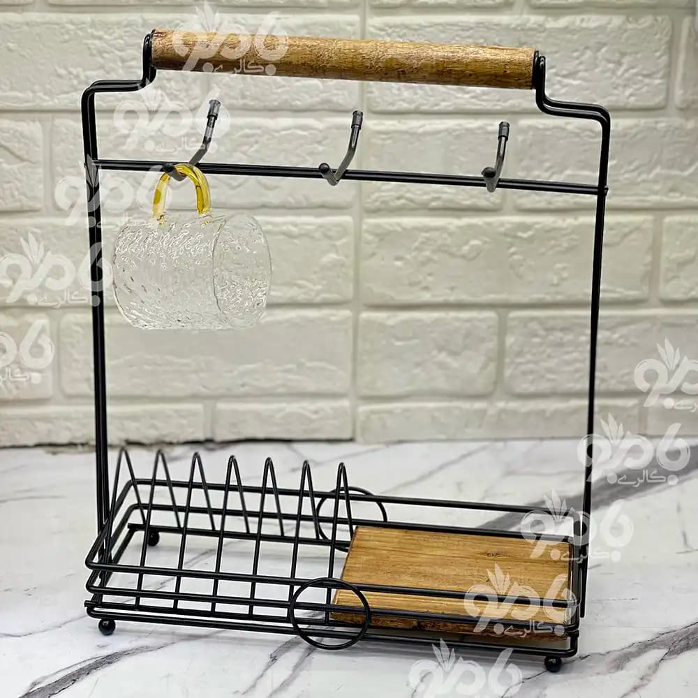 استند آویز فنجان دار زیره چوبی فضل