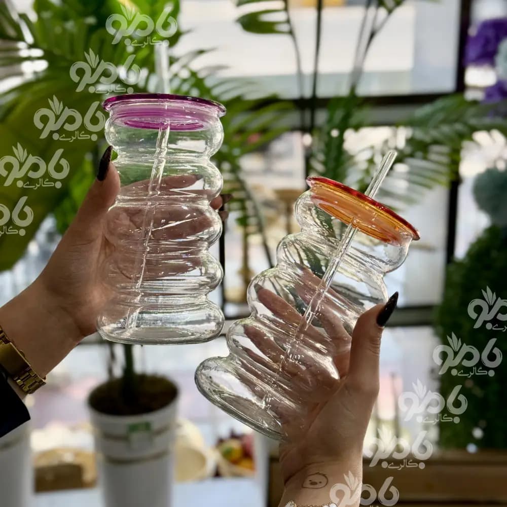 لیوان شیشه ای بلند نی دار نیلسا دنیز 1670 — تصویر ۲