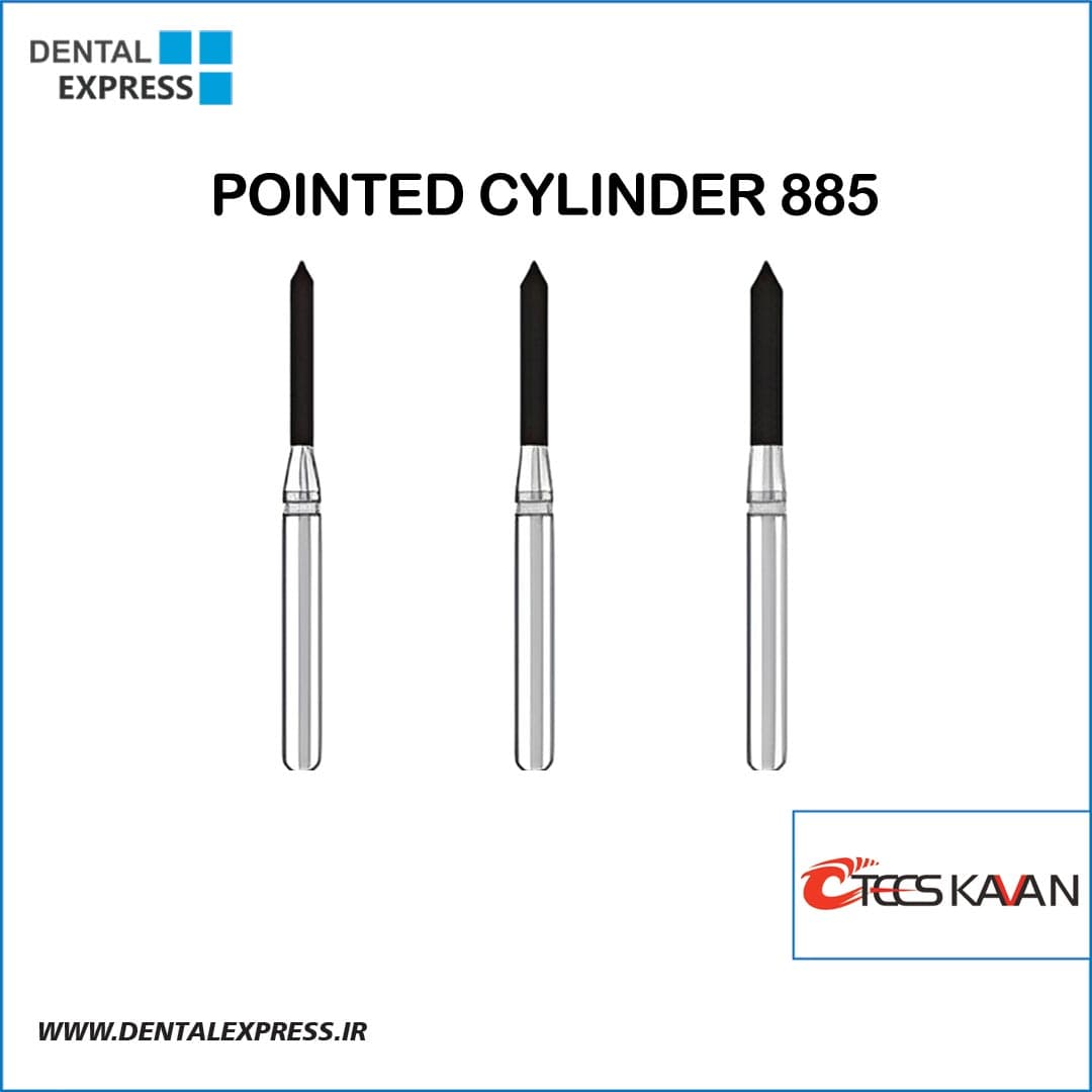 فرز الماسی توربین چمفر(بِوِل) تیزکاوان کد 885 (استوانه سوزنی متوسط POINTED CYLINDER)