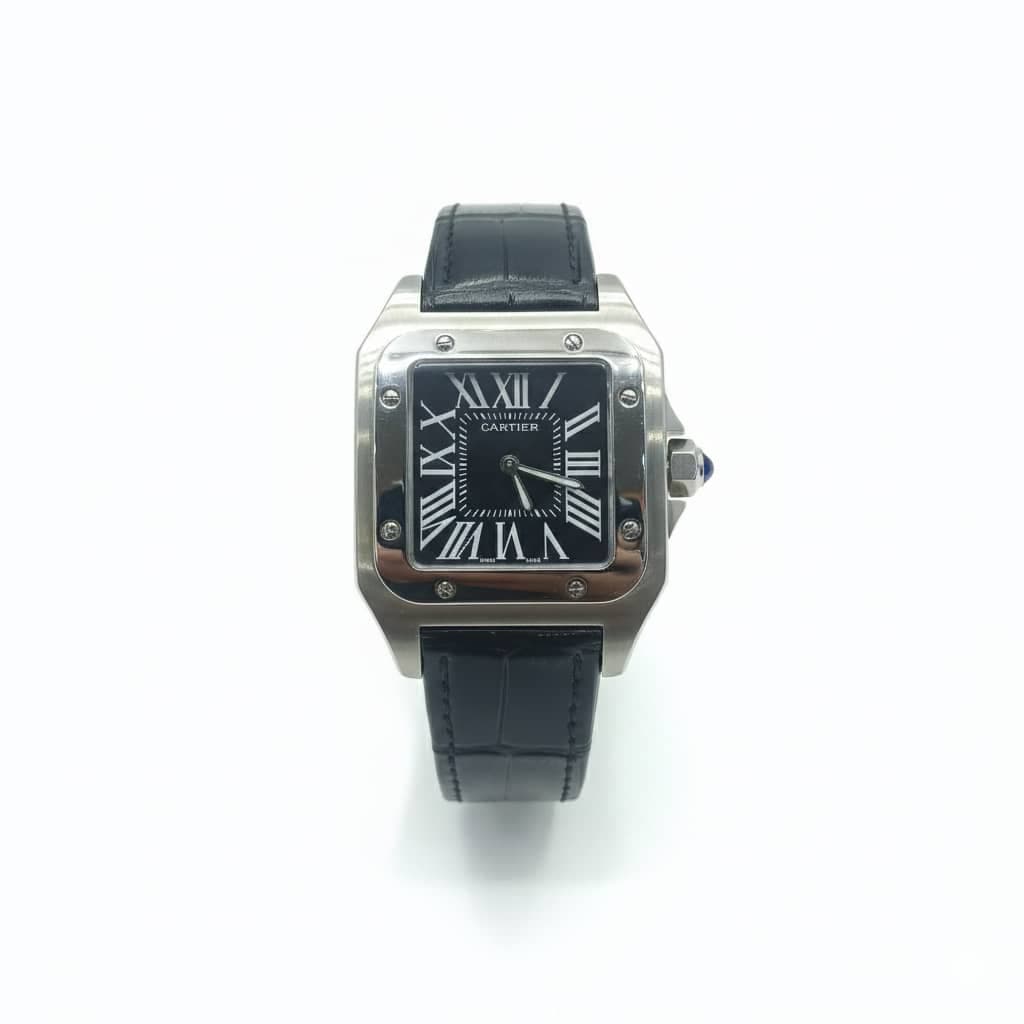 ساعت مردانه کارتیه سانتوس موتور ژاپن Cartier Santos 100