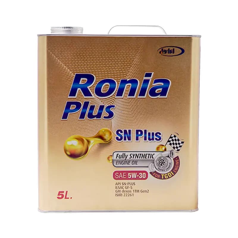روغن موتور ایرانول رونیا پلاس 5W-30 SN Plus پنج لیتری