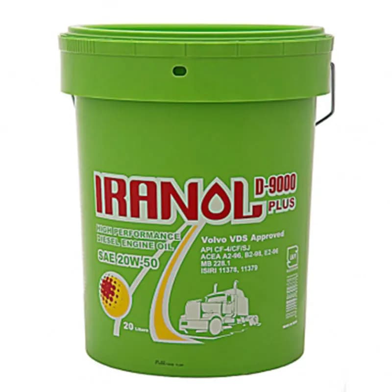روغن موتور ایرانول D9000 مدل 20W-50 CF4 بیست لیتری