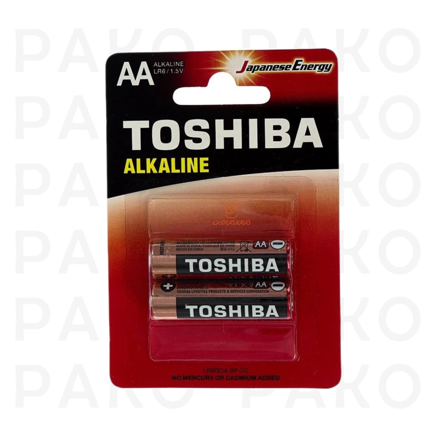 باطري قلمي 2عددي آلكالاين قرمز توشيبا-TOSHIBA