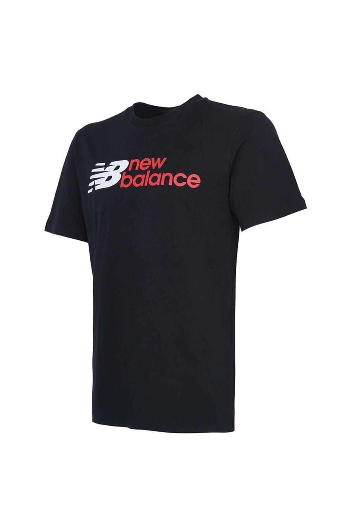 تی شرت ورزشی نیو بالانس مردانه پارچه مشکی اسپرت راسته Regular/رگولار Regular/رگولار اسپرت | New Balance TYC00848804892 TR