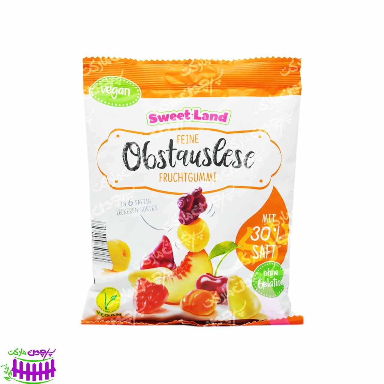 پاستیل با طعم مخلوط میوه های تابستانی ( وگان ) ۲۵۰ گرم سوییت لند – sweet land
