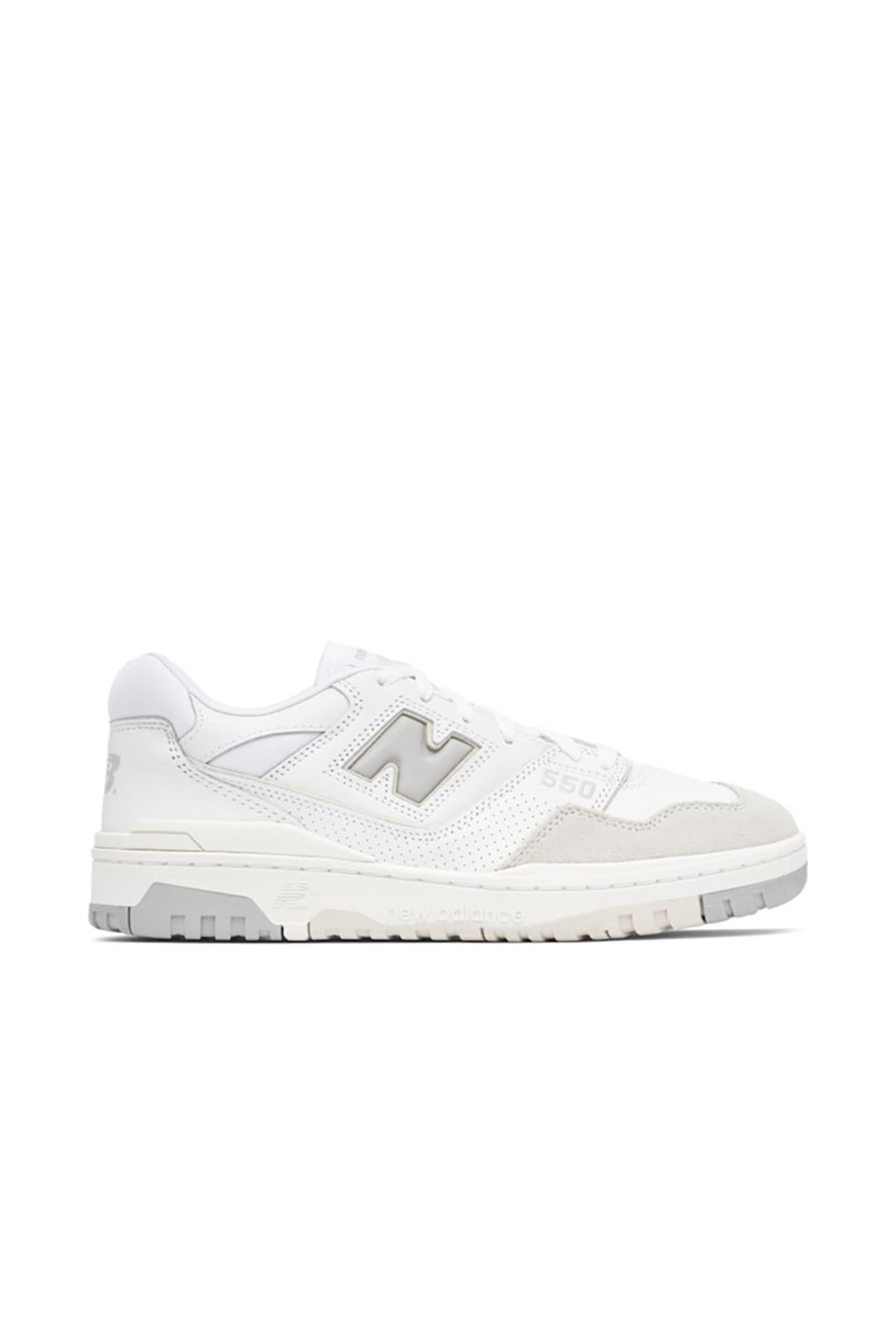 کفش اسنیکر نیو بالانس مردانه پارچه سفید بیسیک راسته اسپرت | New Balance BB550FC1 VN