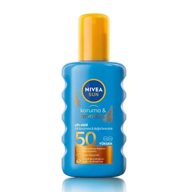 اسپری ضد آفتاب نیوا اکتیو کننده برنز پروتکت اند برنز SPF50