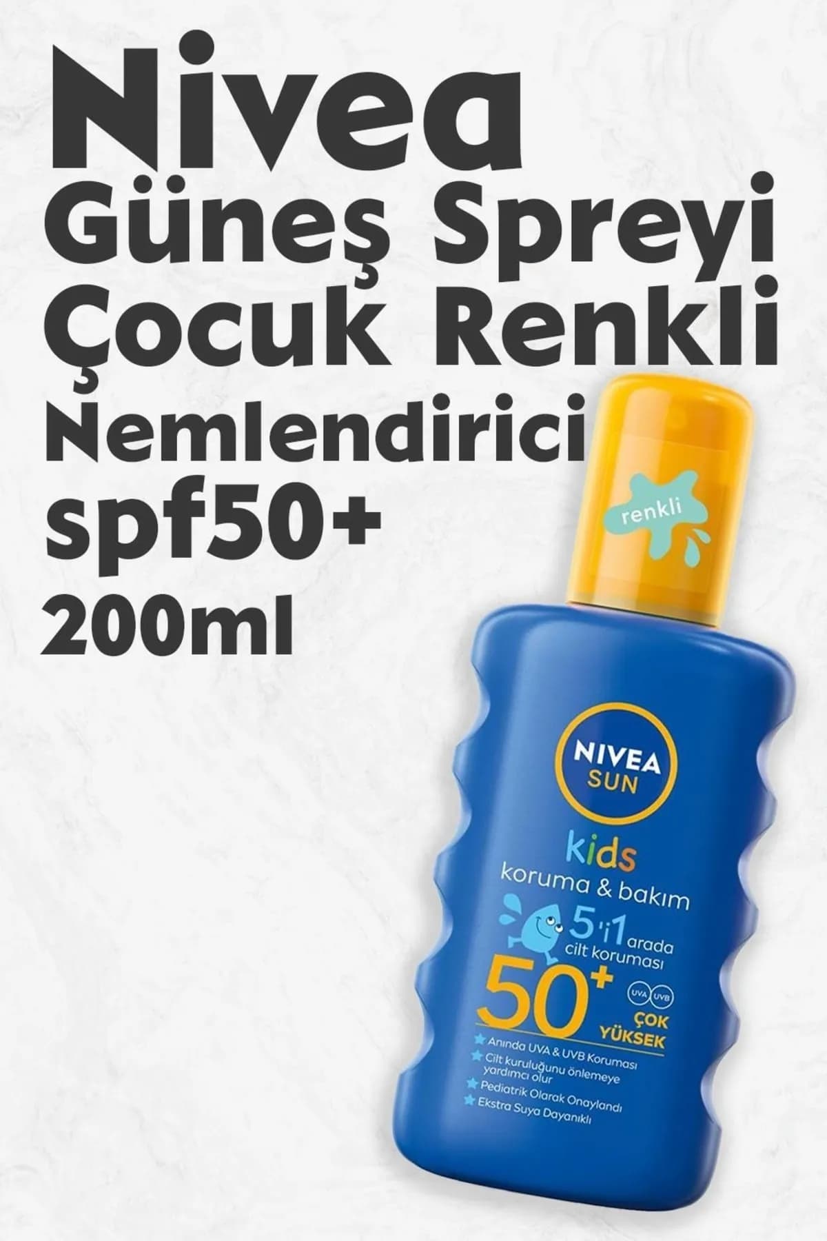 ضد آفتاب کودک نیوا اسپری spf 50 مدل koruma&bakim حجم 200 میل — تصویر ۲