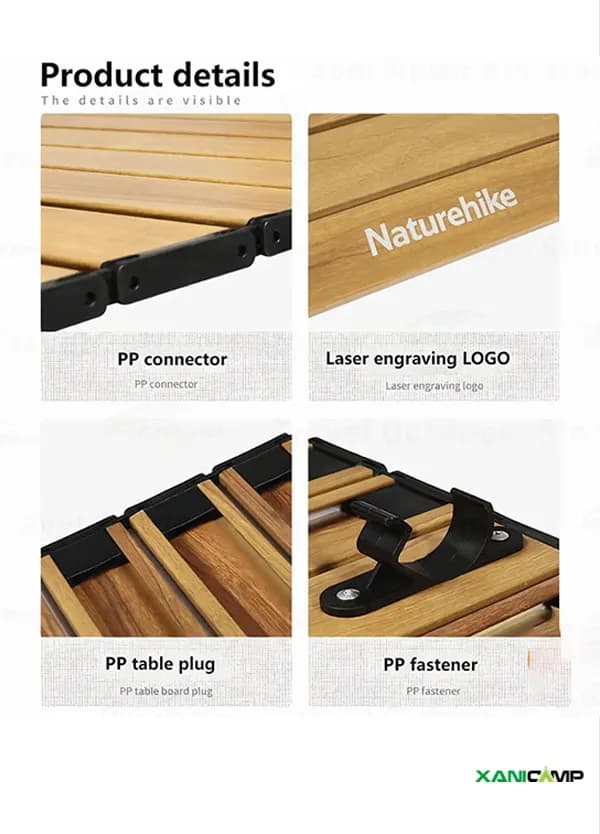 رویه میز آلومینیومی برای تخت تاشو نیچرهایک XJC03 مدل CNH22JU036 — تصویر ۸