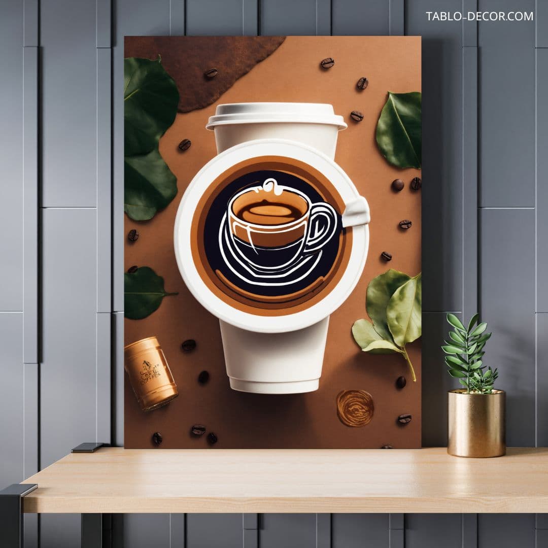 تابلو قهوه دکوراتیو مدرن Modern decorative coffee
