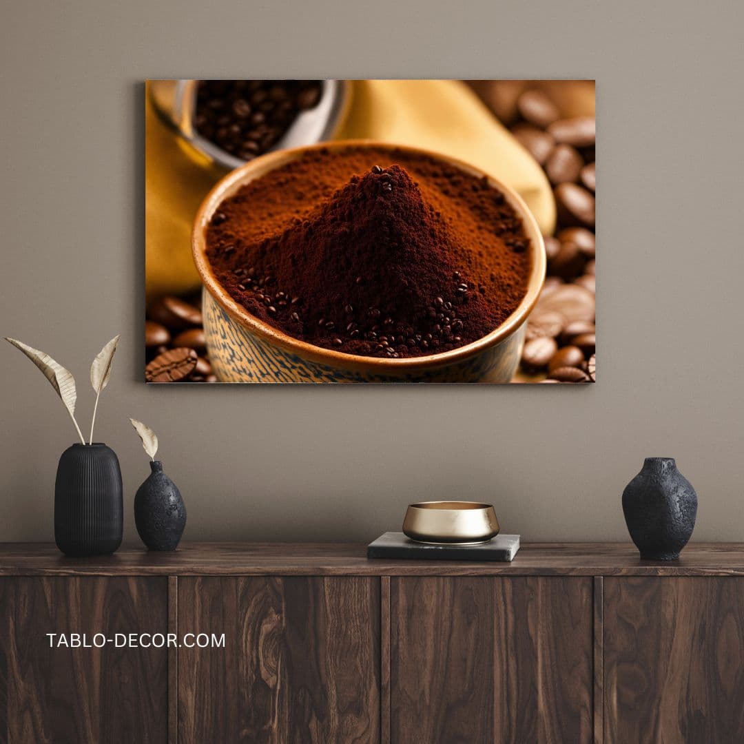 تابلو پودر قهوه coffee powder