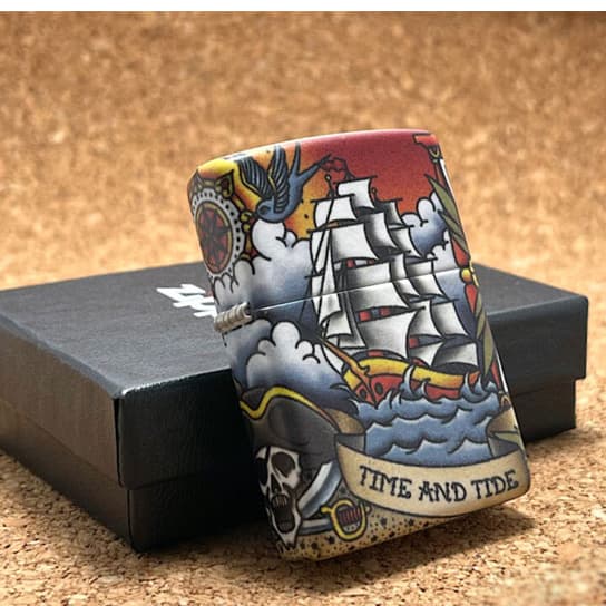 فندک زیپو اصل Zippo Nautical Tattoo کد 49532 — تصویر ۳