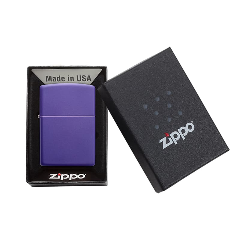 فندک زیپو اصل Zippo Reg Purple Matte کد 237 — تصویر ۴