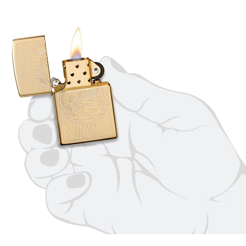 فندک زیپو اصل Zippo FISHERMAN 254B کد 49610 — تصویر ۲