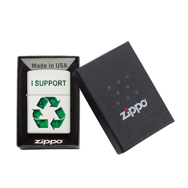 فندک زیپو اصل Zippo 214 I Support Recycling CI412230 — تصویر ۲